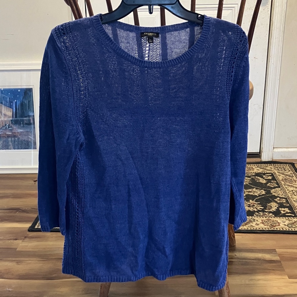 Talbots Periwinkle Knit Top